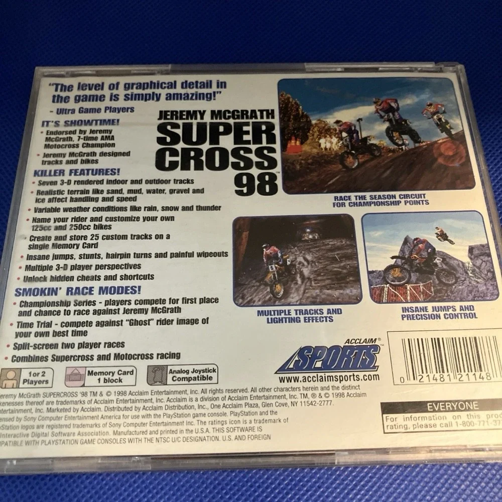 Jeremy McGrath Supercross '98 (Sony PlayStation 1, 1998)